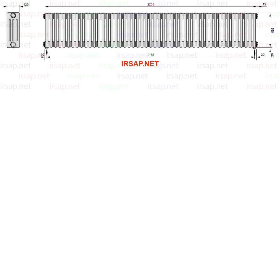 Радиатор IRSAP Tesi 40550/49 T16 CL 01